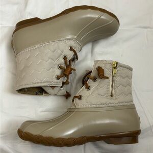Sperry Tan Quilted Duck Boots